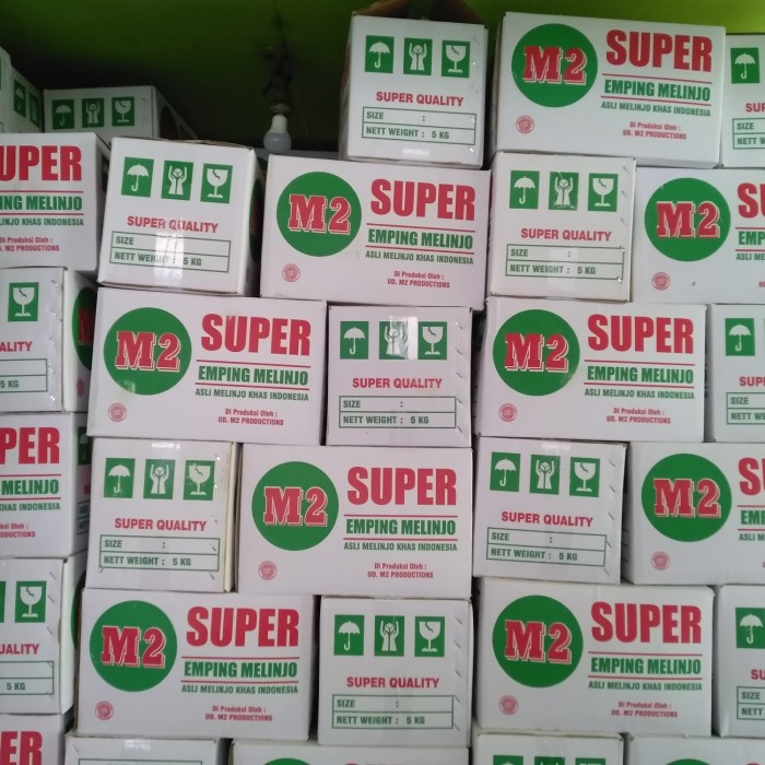 

em melinjo mentah 5 kg Merk M2 Super Kemasan Dus