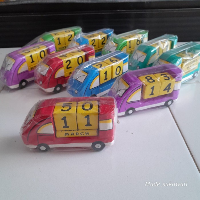 

best seller] Kerajinan Kalender kayu bentuk mobil hiasan handmade bali