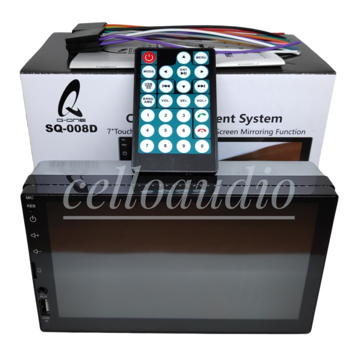 Mantab Head Unit Double Din Q-One Sq-008D Deckless 7" Sq 008D Bluetooth