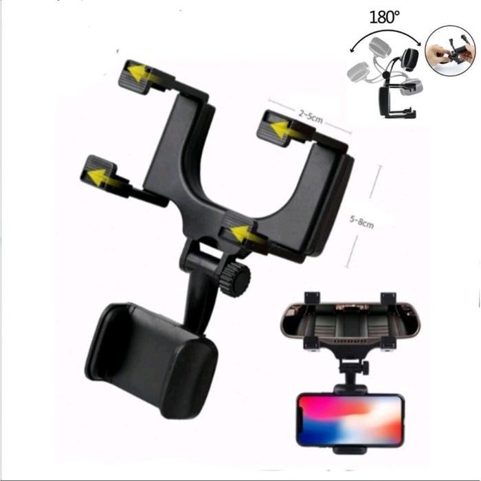 READY STOCK PENYANGGA HP DI MOBIL CANTOLAN HP DI KACA SPION GPS VLOG HOLDER HP HOLDER TRAVELLING