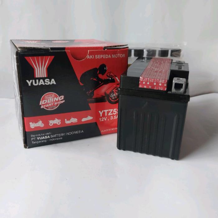 Sale terbaru Aki Motor Honda Beat, Vario 110, Revo, Blade, YUASA YTZ5S MF Aki Kering Ready