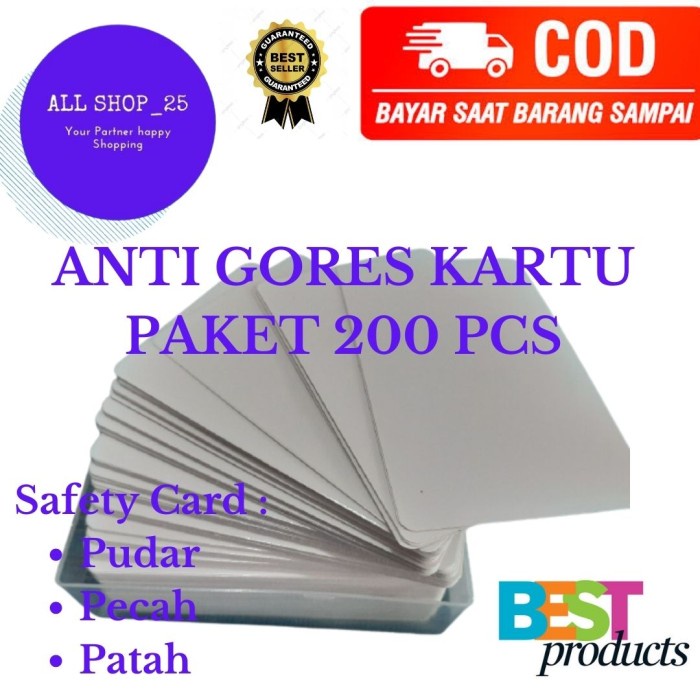 

KUALITAS TERJAMIN ANTI GORES SIM KTP/Pelindung kartu di Bandung TERLARIS/TERMURAH/TERPOPULER