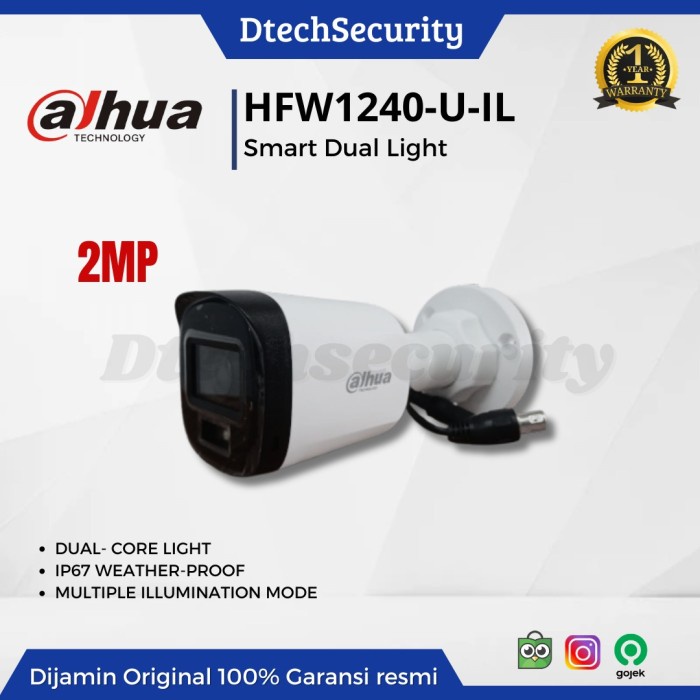 KAMERA CCTV / CAMERA DAHUA 2MP STARLIGHT FULL COLOUR HFW 1239T LED