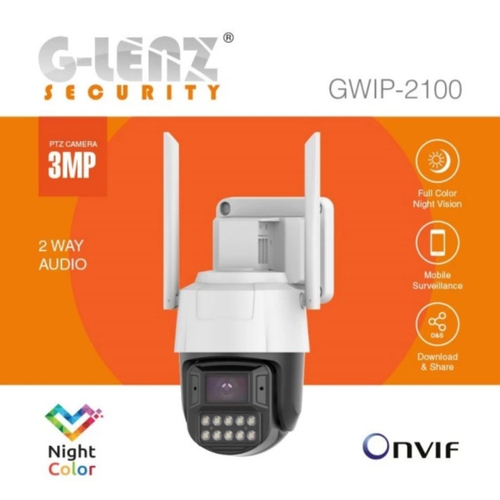 GLENZ SMART IP CAMERA CCTV PTZ GWIP - 2100 (2MP)
