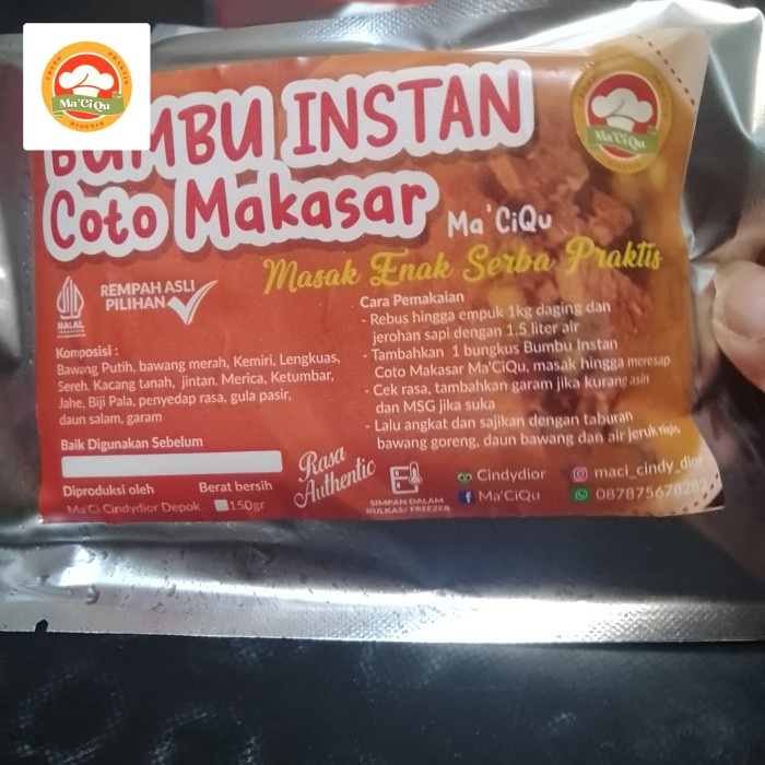 

TERJAMIN Bumbu Coto Makasar Bumbu instan Coto Makasar Homemade