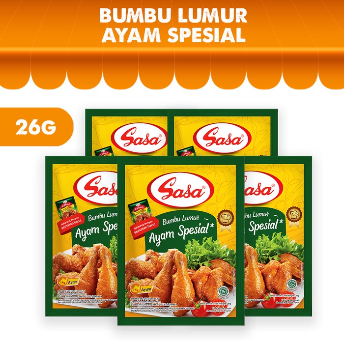 

GRATIS ONGKIR SASA Bumbu Lumur Ayam Special 26gr - 5 Pcs