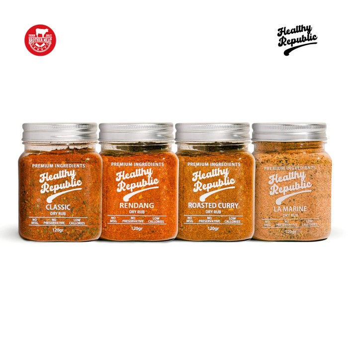 

PRODUK TERBATAS Healthy Republic Dry Rub, Bumbu Marinasi Kering Serbaguna 120gr, Brothermeatshop