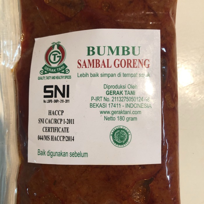 

TERBATAS Bumbu Gerak Tani Sambal Goreng 180gr