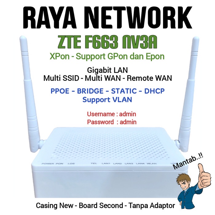 BARANG TERLARIS ZTE F663 nV3a XPon Refurbish