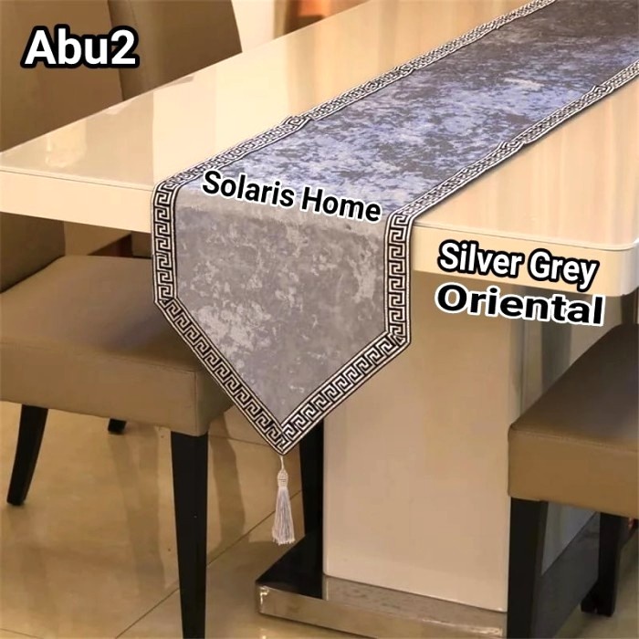 Terlaris Taplak Bludru Panjang 150Cm Runner Meja Tamu Polos Simple Mewah Elegan SALE