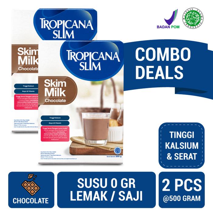 

TWIN PACK - TROPICANA SLIM SUSU SKIM 500GR - PILIH RASA SESUAI VARIAN - SUSU SKIM BEBAS LEMAK, 0