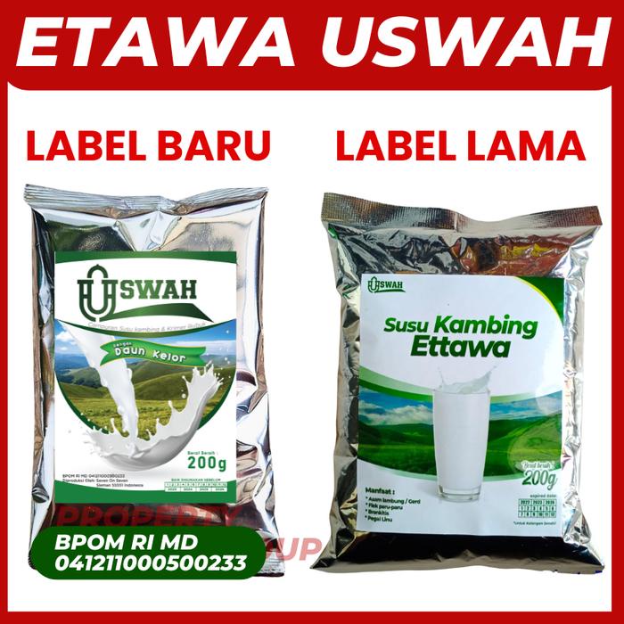 

terbaru !!! susu kambing etawa uswah 1 kg 1000 gram bubuk milk dairy twin pack halal rendah lemak