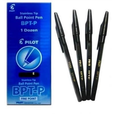 JTTOP" PULPEN / BALLPOINT PILOT BPT-P HITAM / BIRU (1 LUSIN ISI 12 PCS)