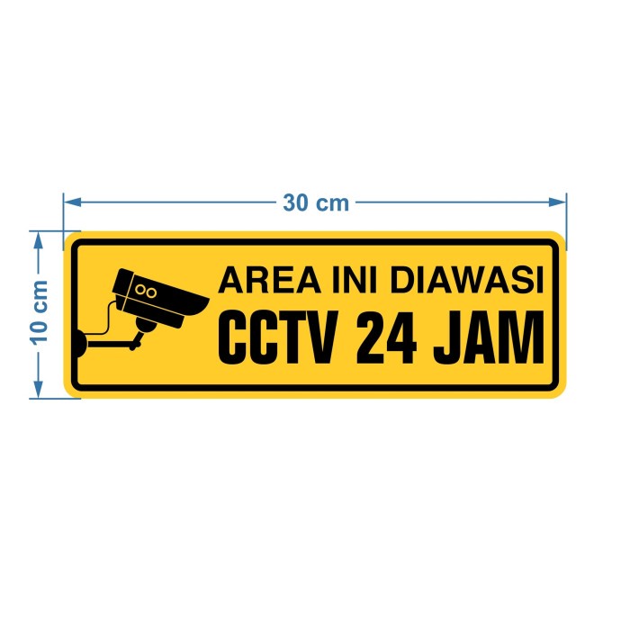 

JTTOP" RAMBU PLANG DIAWASI KAMERA CCTV 30CM X 10CM AKRILIK
