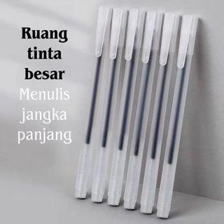 

JTTOP" BISA COD50-100PCS PULPEN GEL HITAM 0.5MM STANDARD PENA UJUNG LANCIP PENA GEL RUNCING 3 WARNA