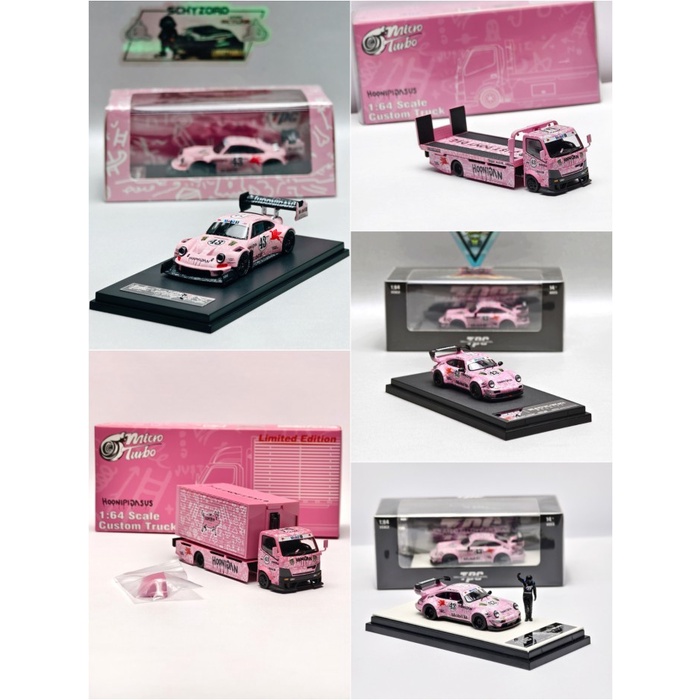 SALE  TPC MICRO TURBO TRUCK RSR RWB 911 KEN BLOCK #43 HOONIPIGASUS MONSTER HOONIPIG PINK SERIES
