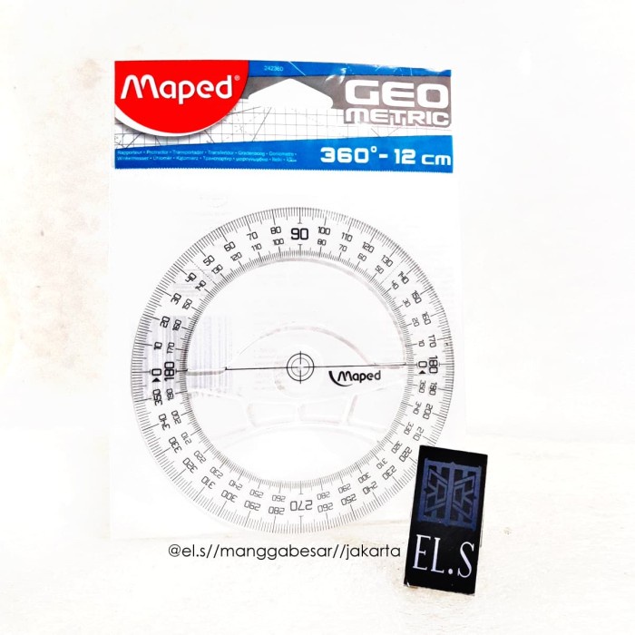 

JTTOP" MAPED GEOMETRIC BUSUR PROTACTOR 360 DERAJAT