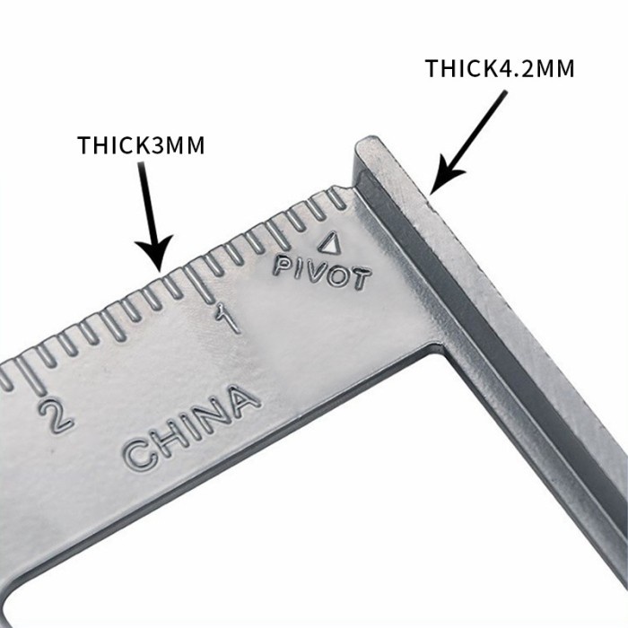 

JTTOP" VKTECH PENGGARIS SIKU MISTAR TRIANGLE RULER ALUMINIUM - VK18 M.S