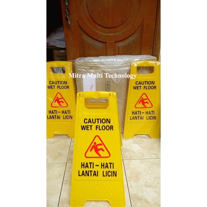 

JTTOP" FLOOR SIGN CAUTION WET FLOOR - PAPAN HATI HATI LANTAI LICIN