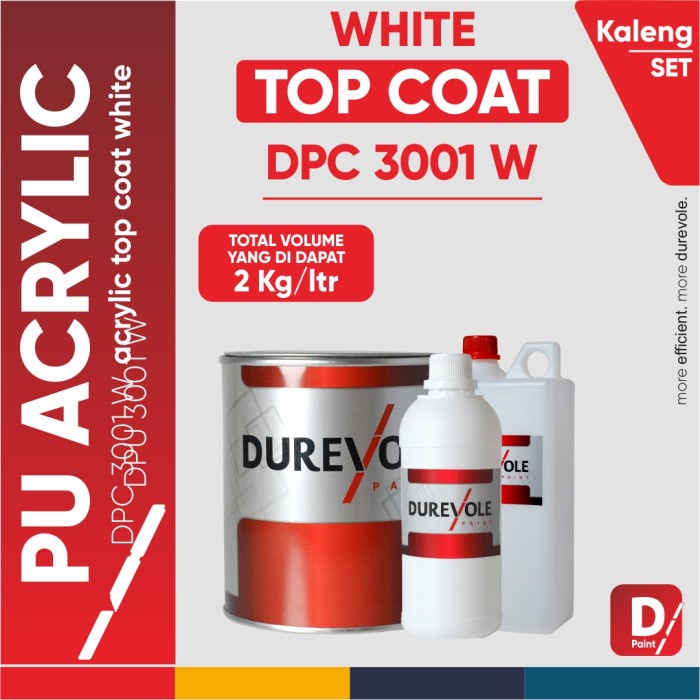 DPC 3001 WHITE - DUREVOLE PU ACRYLIC WHITE (KALENG 1 + THN) DiskonJual MurahHarga DiskonObral