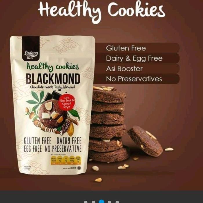 

SALE !!! LADANG LIMA BLACKMOND COOKIES GLUTEN FREE 180 GR READYY