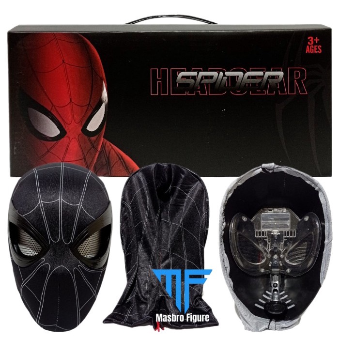 | MFG | Topeng Spider-man Mask Cosplay Marvel Spiderman Black
