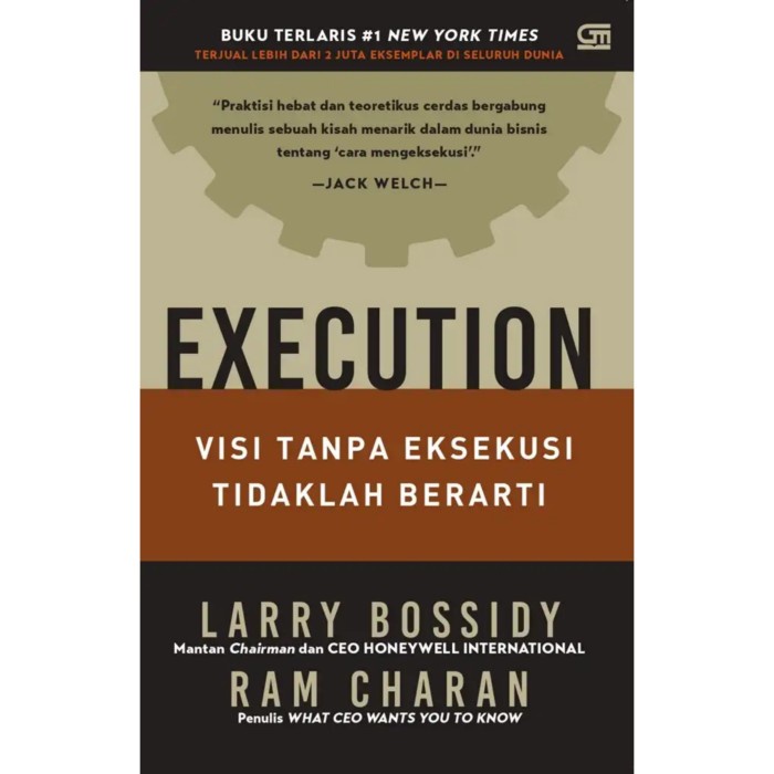 

SALE !!! BUKU EXECUTION VISI TANPA EKSEKUSI TIDAKLAH BERARTI BY LARRY BOSSIDY READYY