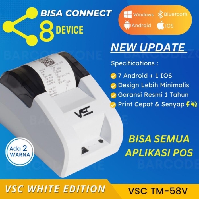 PRINTER KASIR THERMAL VSC TM-58V SUPPORT MOKAPOS (USB+BLUETOOTH)