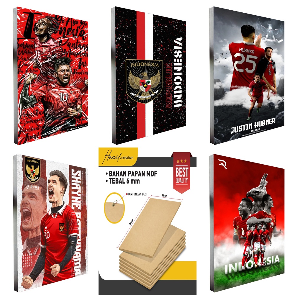 Grosir Hiasan Dinding Aesthetic Poster Kayu Mdf - Poster Sepak Bola Timnas Indonesia Terbaik