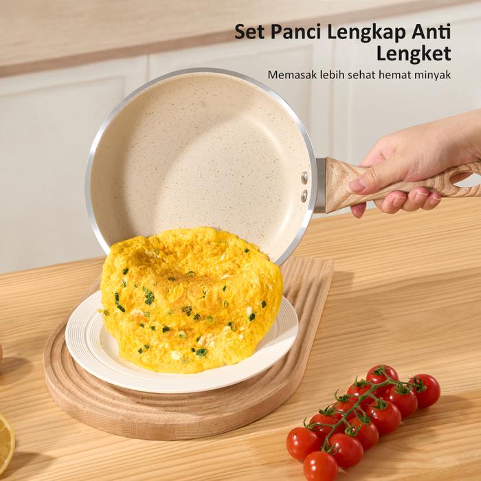 

(Bisa COD) freer Paket Hampers Set Sultan+Toples Lebaran Single Bottom Wajan Anti Lengket Tlon Wajan