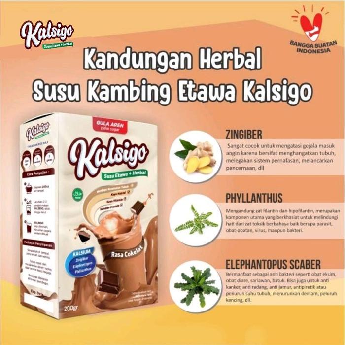 

terbaru !!! (paket isi 5) susu etawa kalsigo 200 gram rasa coklat susukambing viral ready
