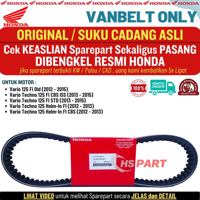 Promo Vanbelt Vario 125 Original Asli , Vanbelt Vario 125 Old , Vanbelt Vario 125 Honda Kzr ,