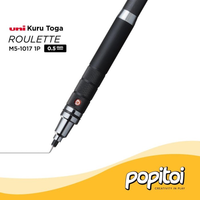 

UNI Kuru Toga Roulette Mechanical Pencil 0.5 mm Pensil Mekanik Kurutoga Metal