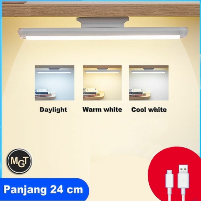 Terlaris Lampu Belajar Tempel LED Meja Belajar Kerja Lemari 3 Warna SALE