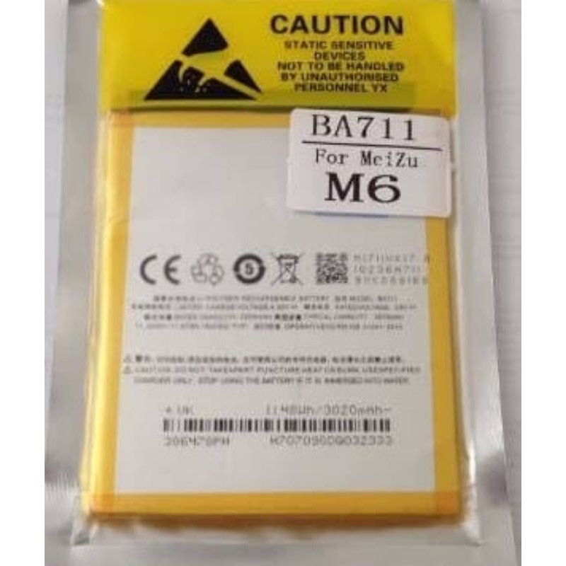 Batre Baterai Original Meizu M6 Ba711 Ba-711