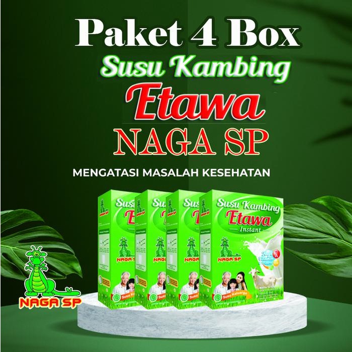 

PAKET 4 BOX SUSU KAMBING ETAWA NAGA SP 250 GRAM BEST SELLER
