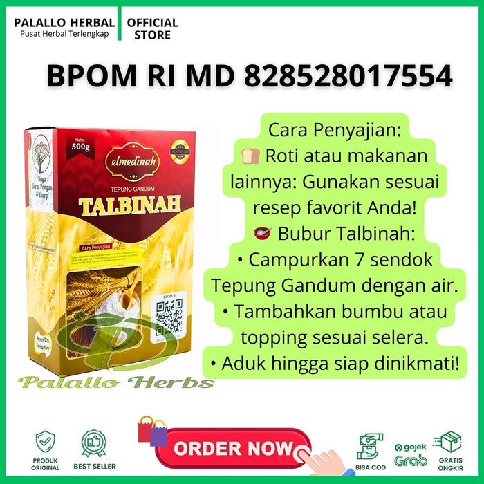 

BPOM Talbinah El Medinah 500gr - Tepung Gandum Tinggi Serat Tapioka Bahan