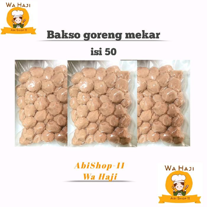 

ISI 50-BAKSO GORENG MEKAR MENTAH,RASA Daging AYAM Baso
