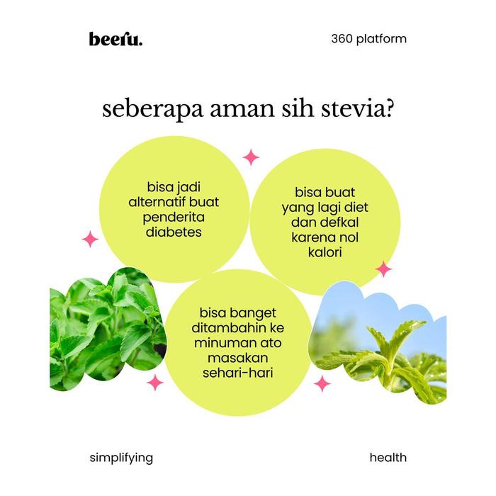

Beeru Stevia Natural Sweetener 5mL - Pemanis Alami Tanpa Kalori