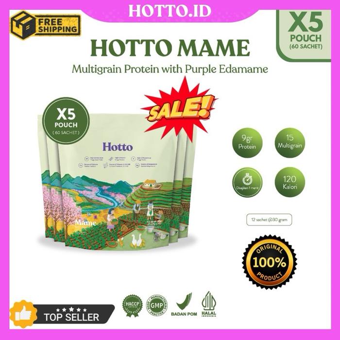

Hotto Mame 5 Pouch (60 sachet) Multigrain Protein with Edamame