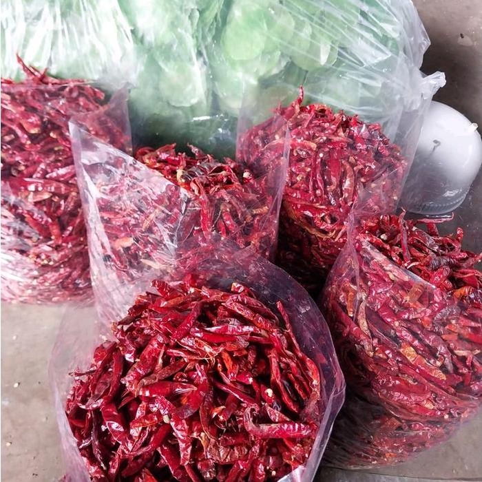 

(3KG)PREMIUM SUPER MERAH CABE RAWIT TEJA KERING Alami Pedas