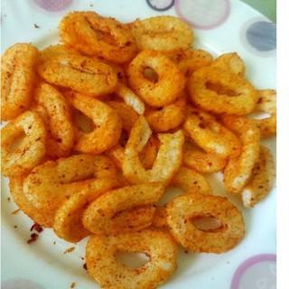 

KERUPUK SNACK RING PEDES 500 GRAM / KRUPUK SNACK RING PEDAS BALADO / SNACK KOIN / SNACK RING KILOAN