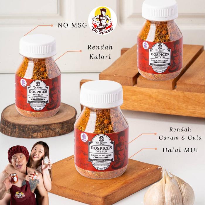 

Dospices [mini size] Healthy Dry Rub [Cajun Seasoning] Bumbu Marinasi Rendah Kalori [55 Gr] Bubuk