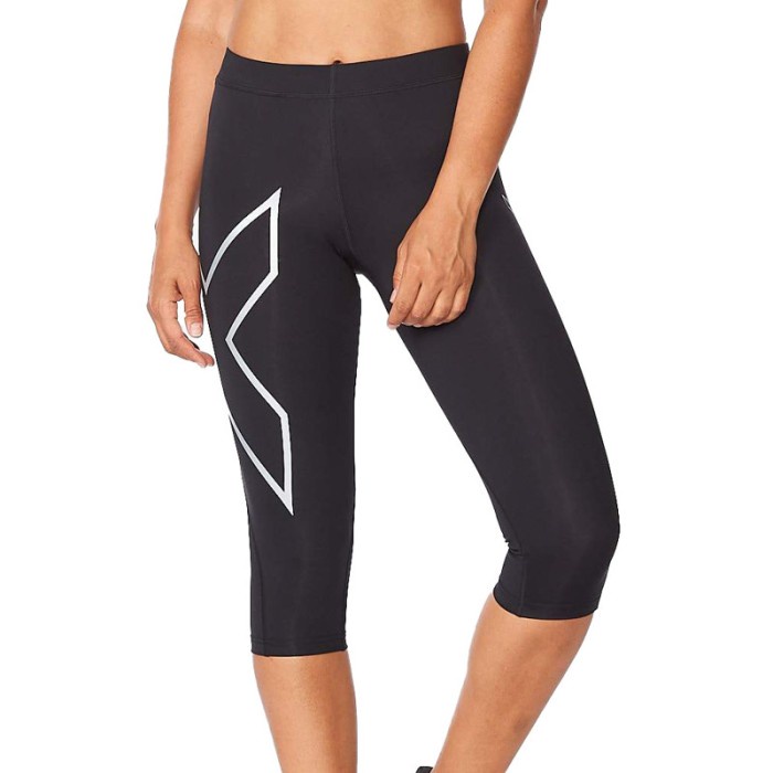 PROMO Celana Lari Wanita 2Xu Wmns Core Compression Quarter Tights Black Orig