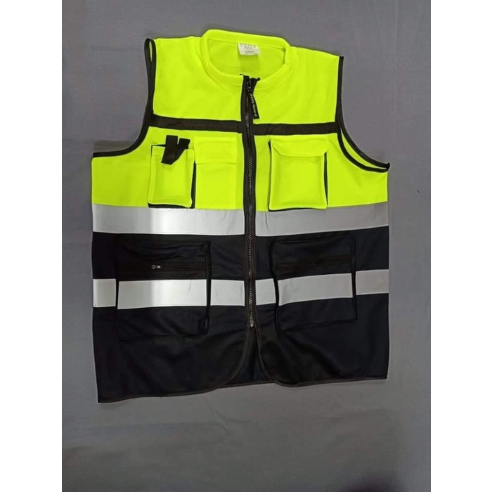 Safety Vest / Rompi Kerja - Hitam Hijau 02