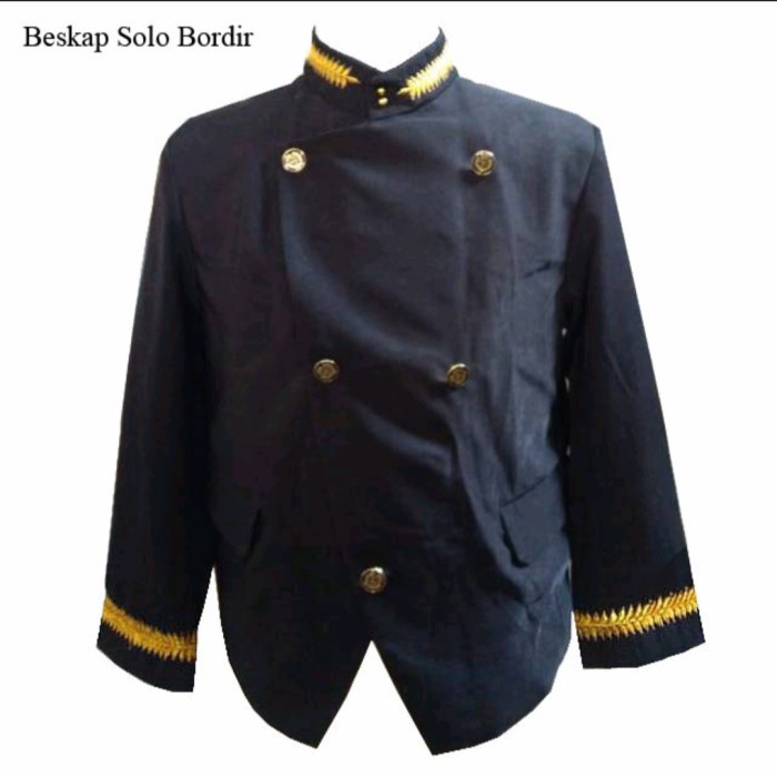 Beskap Jawa Hitam Bordir Dewasa