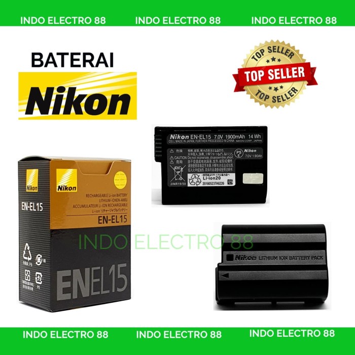 TERBARU Battery Nikon EN-EL15 (D600/D610/D750/D800/D7000/D7100/D7200/D7500)