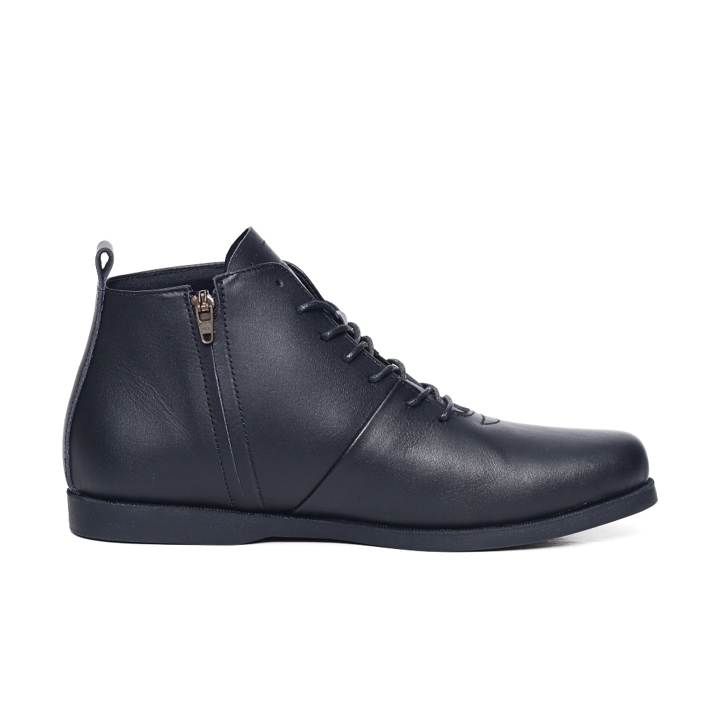 NEW PRODUCT Bradleys Oliver Black - Sepatu Kulit Kasual Semi Boots Formal Zipper Pria Sepatu Boots