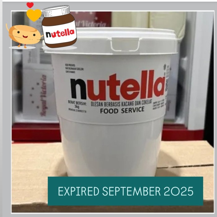 

SELAI COKLAT NUTELLA 3 KG MADE IN ITALY BY FERRERO