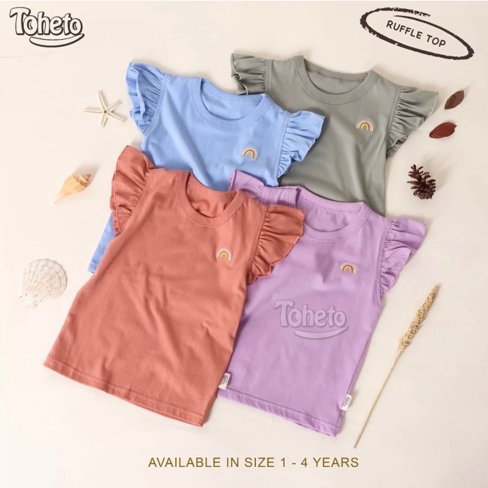 TOHETO RUFFLE TOP / KAOS ANAK PEREMPUAN / KAOS RUFFLE